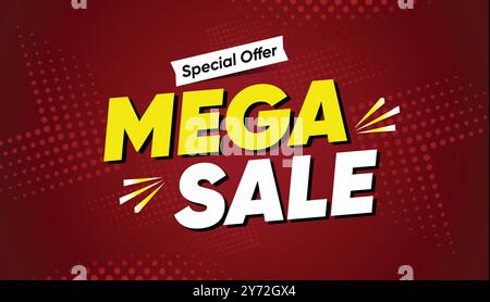 Flash Sale Design – Sonderangebot Design – Mega Sale Design Stock Vektor