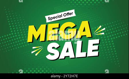 Flash Sale Design – Sonderangebot Design – Mega Sale Design Stock Vektor