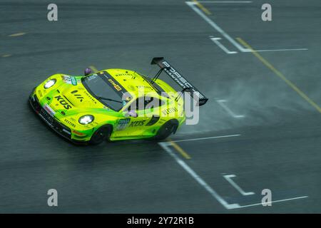 Spielberg, Österreich. September 2024. SPIELBERG, ÖSTERREICH - 27. September: Thomas Preining aus Österreich in seinem Porsche 911 GT3 R(992) von Manthey EMA während des DTM Trainings am Red Bull Ring am 27. September 2024 in Spielberg, Österreich.240927 SEPA 25 008 - 20240927 PD7795 Credit: APA-PictureDesk/Alamy Live News Stockfoto