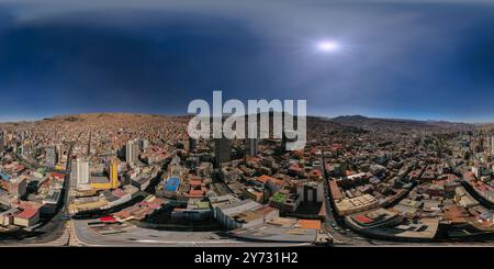 360 Grad Panorama Ansicht von 360 Grad Panoramablick auf La Paz, Bolivien