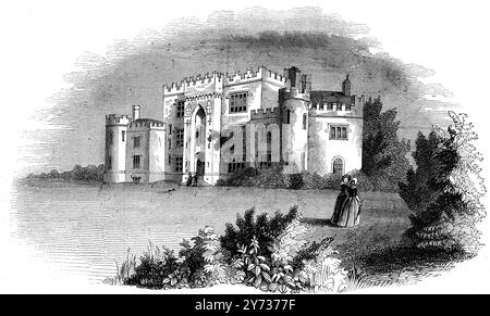 William Parsons 3rd Earl of Rosse : 17 . Juni 1800 - 31 . Oktober 1867 war ein anglo-irischer Astronom , der mehrere Teleskope bauen ließ . Hier sehen Sie die Residenz des Earls, Birr Castle, Parsonstown, County Offaly, Irland. 9. September 1843 Stockfoto