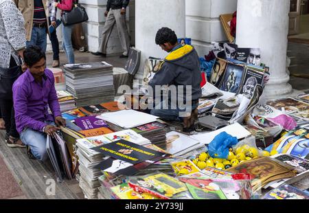 Händler am Connaught Place (Rajiv Chowk) in Neu-Delhi Stockfoto