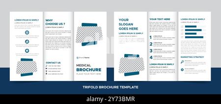 Kreatives Design Für Corporate Modern Business Trifold Brochure Template. Stock Vektor