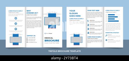 Kreatives Design Für Corporate Modern Business Trifold Brochure Template. Stock Vektor