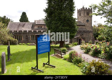 Pfarrkirche St Andrew, Sedbergh, Yorkshire Dales, Cumbria, England Stockfoto