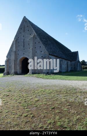 Die mittelalterliche Zehntelscheune in Great Coxwell, Oxfordshire Stockfoto