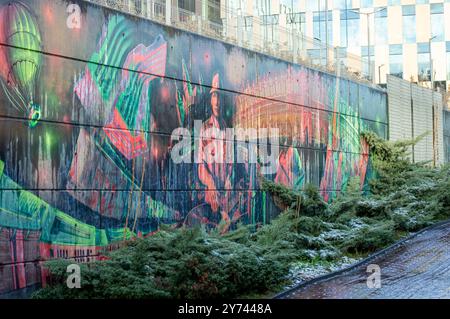 KRAKAU, POLEN - 21. DEZEMBER 2023: Spaziergang durch die Altstadt von Krakau, Polen am 21. Dezember 2023 Stockfoto