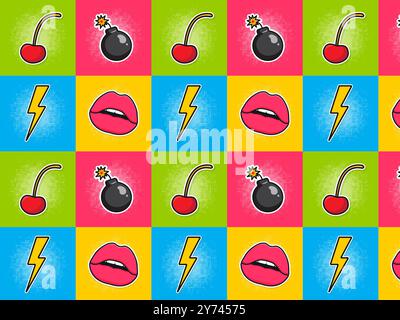 Vektormuster im Pop-Art-Stil. Stock Vektor