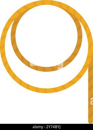 Lasso macht eine Schleife, die von einem Cowboy oder Cowgirl benutzt werden kann Stock Vektor