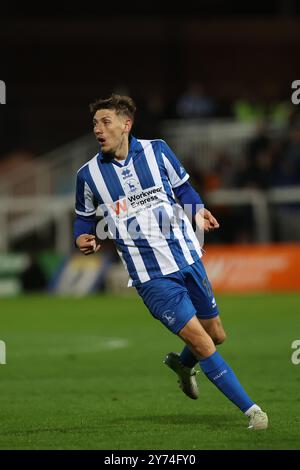 Joe Grey von Hartlepool United im Spiel der Vanarama National League zwischen Hartlepool United und Rochdale im Victoria Park, Hartlepool, am Dienstag, den 24. September 2024. (Foto: Mark Fletcher | MI News) Credit: MI News & Sport /Alamy Live News Stockfoto