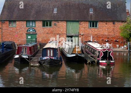 Der Trent & Mersey Kanal in Shardlow, Nottinghamshire, England Stockfoto