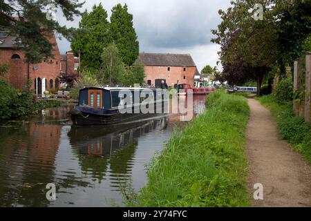 Der Trent & Mersey Kanal in Shardlow, Nottinghamshire, England Stockfoto