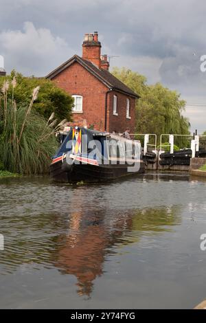 Der Trent & Mersey Kanal in Shardlow, Nottinghamshire, England Stockfoto