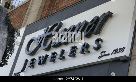 Los Angeles, Kalifornien, USA 18. September 2024 Huener Jewelry Store, der am 18. September 2024 in Los Angeles, Kalifornien, USA ausgeraubt wurde. Foto: Barry King/Alamy Stock Photo Stockfoto