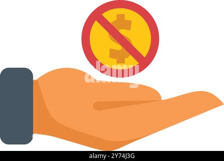 Geschäftsmann lehnt Bestechung ab und schlägt Ehrlichkeit und Ethik bei Geschäftsbeziehungen vor Stock Vektor