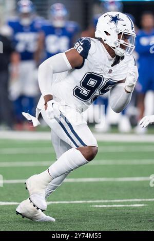 Dallas Cowboys Defensive End Chauncey Golston (99) in Aktion während des NFL-Fußballspiels gegen die New York Giants am Donnerstag, 26. September 2024, in East Rutherford. Die Cowboys gewannen 20:15. (Chris Szagola/Cal Sport Media) Stockfoto