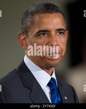 Präsident der Vereinigten Staaten Barack Obama fotografierte am 9. Juli 2010 an der University of Nevada Las Vegas (UNLV) für eine Harry Reid Rally in Las Vegas, NV. Beschreibung: Erik Kabik Photography/MediaPunch Stockfoto