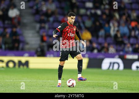 Valladolid, Spanien. September 2024. Omar Mascarell (Mallorca) Fußball/Fußball : spanisches Spiel "LaLiga EA Sports" zwischen Real Valladolid CF 1-2 RCD Mallorca im Estadio Jose Zorrilla in Valladolid, Spanien. Quelle: Mutsu Kawamori/AFLO/Alamy Live News Stockfoto