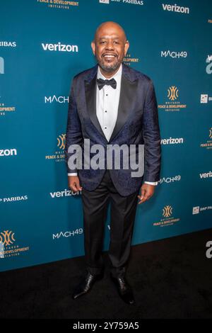 New York, Usa. September 2024. Forest Whitaker nimmt am 27. September 2024 an der 2024 Faces of Hope Gala in der Gotham Hall in New York Teil. (Foto von Thenews2/NurPhoto) Credit: NurPhoto SRL/Alamy Live News Stockfoto