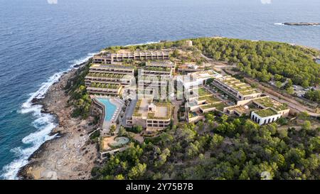 Das Six Senses Hotel in Portinatx auf Ibiza gehört zu den Top 10 Luxushotels der Welt Stockfoto