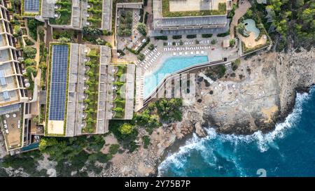 Das Six Senses Hotel in Portinatx auf Ibiza gehört zu den Top 10 Luxushotels der Welt Stockfoto