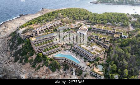 Das Six Senses Hotel in Portinatx auf Ibiza gehört zu den Top 10 Luxushotels der Welt Stockfoto