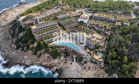 Das Six Senses Hotel in Portinatx auf Ibiza gehört zu den Top 10 Luxushotels der Welt Stockfoto