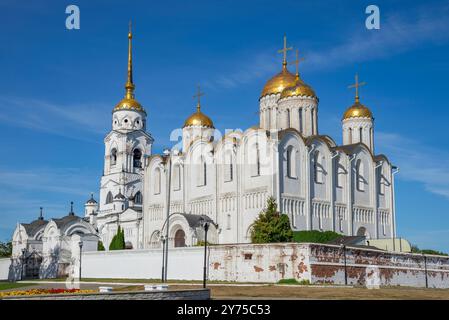 Die alte Kathedrale der Himmelfahrt der Heiligen Jungfrau Maria. Wladimir, der goldene Ring Russlands Stockfoto