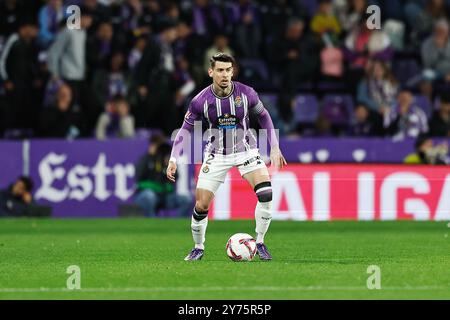 Valladolid, Spanien. September 2024. Luis Perez (Valladolid) Fußball/Fußball : spanisches Spiel "LaLiga EA Sports" zwischen Real Valladolid CF 1-2 RCD Mallorca im Estadio Jose Zorrilla in Valladolid, Spanien. Quelle: Mutsu Kawamori/AFLO/Alamy Live News Stockfoto