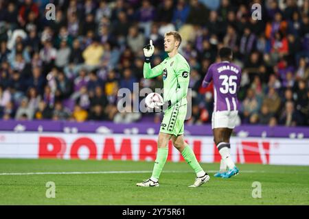 Valladolid, Spanien. September 2024. Karl Hein (Valladolid) Fußball/Fußball : spanisches Spiel "LaLiga EA Sports" zwischen Real Valladolid CF 1-2 RCD Mallorca im Estadio Jose Zorrilla in Valladolid, Spanien. Quelle: Mutsu Kawamori/AFLO/Alamy Live News Stockfoto