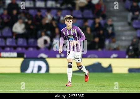 Valladolid, Spanien. September 2024. Raul Chasco (Valladolid) Fußball/Fußball : spanisches Spiel "LaLiga EA Sports" zwischen Real Valladolid CF 1-2 RCD Mallorca im Estadio Jose Zorrilla in Valladolid, Spanien . Quelle: Mutsu Kawamori/AFLO/Alamy Live News Stockfoto