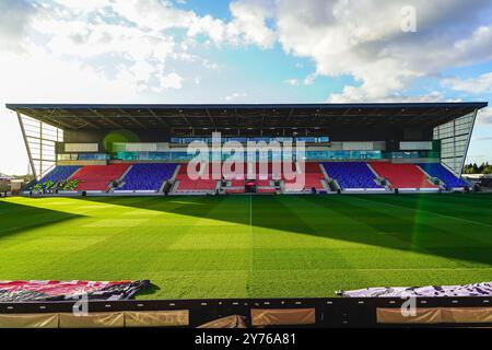 Salford, Großbritannien. September 2024. Die Super League Rugby Playoffs 2024: Salford Red Devils vs Leigh Leopards im Salford Community Stadium. Allgemeiner Blick auf das Salford Community Stadium. James Giblin/Alamy Live News. Stockfoto