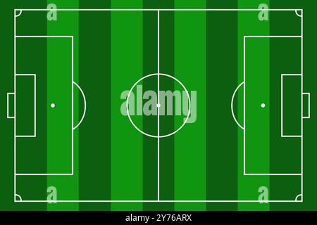 Grüne Fußball-Fußball-Feld-Vektor-Illustration Stock Vektor