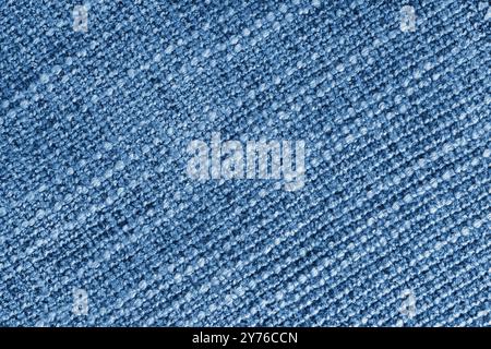 Jacquard diagonal gewebter, grober Webstoff mit blauer Polsterung. Textilhintergrund, Möbel Textilmaterial, Tapete, Hintergrund. Stoffstruktur Stockfoto
