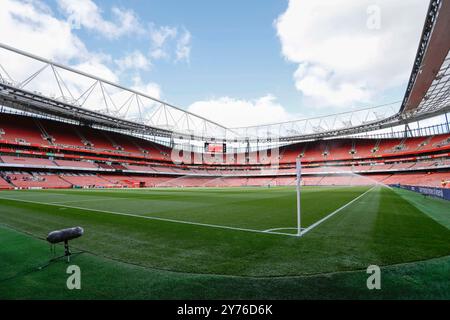 London, Großbritannien. September 2024. Allgemeine Ansicht des Stadions während des Spiels Arsenal FC gegen Leicester City FC English Premier League im Emirates Stadium, London, England, Vereinigtes Königreich am 28. September 2024 Credit: Every Second Media/Alamy Live News Stockfoto