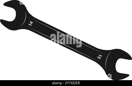 Doppelschlüssel Mit Offenem Ende Stock Vektor