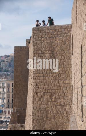 Das Eierschloss in Neapel. Italien / Castel dell'Ovo a Napoli. Italia Stockfoto