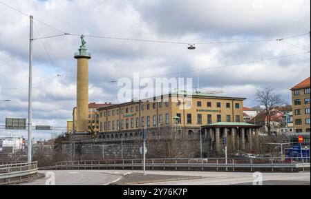 Göteborg, Schweden - 25. Februar 2023: Außenansicht des Sjöfartsmuseets bei Stigbergstorget Stockfoto