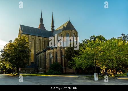 Stadtspaziergang durch die Hansestadt Rostock an der Ostsee an einem Herbsttag - Mecklenburg-Vorpommern - Deutschland Stockfoto