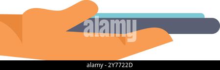 Halten Sie ein Smartphone mit dem leeren Bildschirm nach oben Stock Vektor