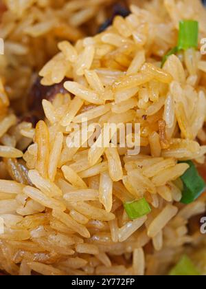 Chinesisches Essen, klebriger Reis, Makrofoto Stockfoto