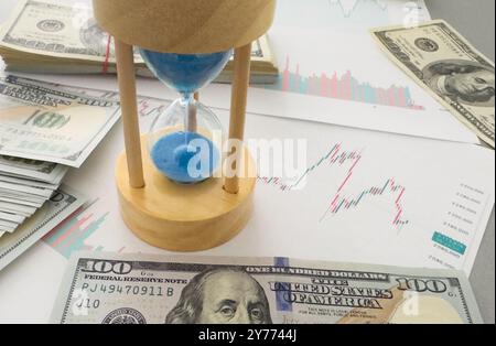Candle Stick Graph-Diagramm der Börsenhandel Investitionen Stockfoto