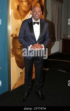 New York, NY - 27. September 2024: Forest Whitaker nimmt an der Whitaker Peace & Development Initiative Faces of Hope Gala in Gotham Hall in New York Teil. Bei der Gala, die in Zusammenarbeit mit der Generalversammlung der Vereinten Nationen stattfand, wurden Friedensstifter und Führer gefeiert, die sich der Transformation der von Konflikten betroffenen Gemeinschaften widmen. Die Veranstaltung bot inspirierende Geschichten über Resilienz und hob die Auswirkungen von WPDIs in Afrika, Nordamerika und Europa hervor. Foto: Giada Papini Rampelotto/EuropaNewswire Stockfoto