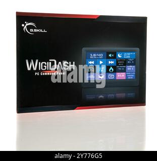 Winneconne, WI - 22. Juni 2024: Ein Paket von Gskill Wigidash pc-Befehlszeilen auf einem isolierten Hintergrund. Stockfoto