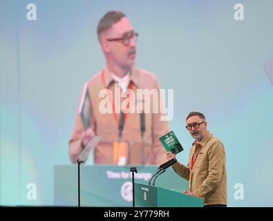 Eoin O'Broin, Sprecher von Sinn Fein, sprach während der Sinn Fein Ard Fheis an der Technischen Universität des Shannon, Athlone. Bilddatum: Samstag, 28. September 2024. Stockfoto