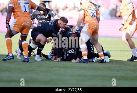 StoneX Stadium, London, Großbritannien. September 2024. Gallagher Premiership Rugby, Saracens versus Sale Sharks; Credit: Action Plus Sports/Alamy Live News Stockfoto