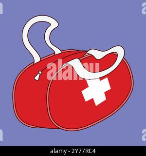 Symbolvektor für Verbandskasten. Erste-Hilfe-medizinischer Vektor. Illustration zur Gesundheit des Verbandskastens Stock Vektor