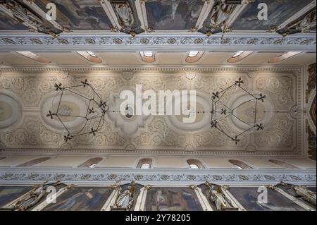 Gewölbedecke im Münster unserer Lieben Frau, Villingen-Schwenningen, Baden-Württemberg, Deutschland, Europa Stockfoto