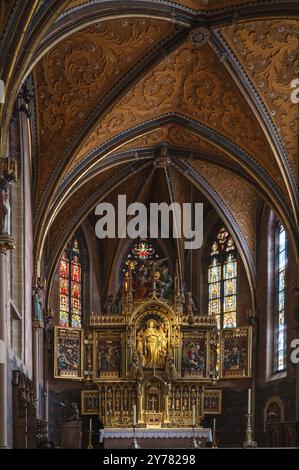 Kanzel im Münster unserer Lieben Frau, Villingen-Schwenningen, Baden-Württemberg, Deutschland, Europa Stockfoto