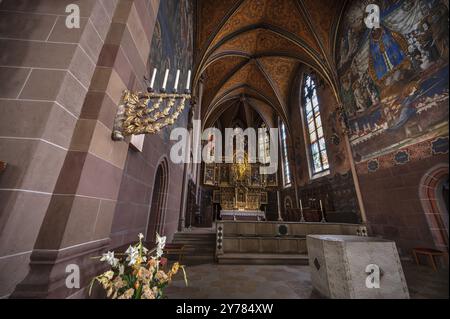 Kanzel im Münster unserer Lieben Frau, Villingen-Schwenningen, Baden-Württemberg, Deutschland, Europa Stockfoto